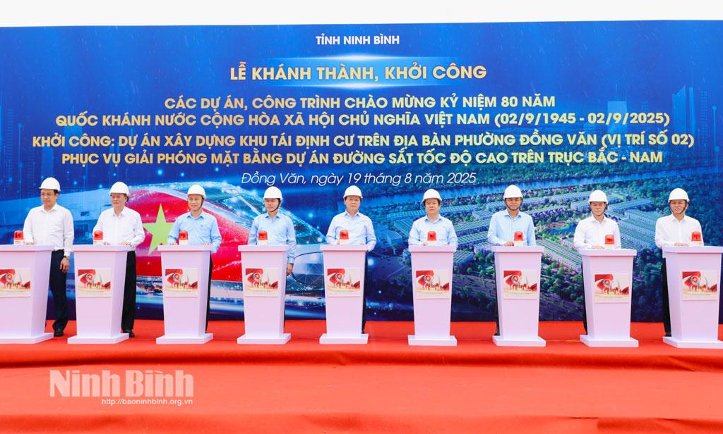 Ninh Bình tổ chức Lễ khánh thành, khởi công 4 dự án, công trình chào mừng 80 năm Cách mạng Tháng Tám và Quốc khánh 2/9
